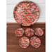 Vtg Asian Paper Mache Serving Tray with (5) Plates