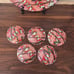 Vtg Asian Paper Mache Serving Tray with (5) Plates