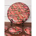 Vtg Asian Paper Mache Serving Tray with (5) Plates