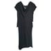 NWT S.L. Fashions black embellished dress cowl neck and short sleeves size 12
