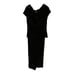 NWT S.L. Fashions black embellished dress cowl neck and short sleeves size 12
