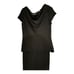NWT S.L. Fashions black embellished dress cowl neck and short sleeves size 12