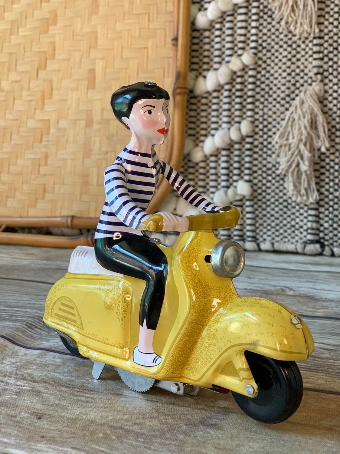 Tin Toy Scooter Girl