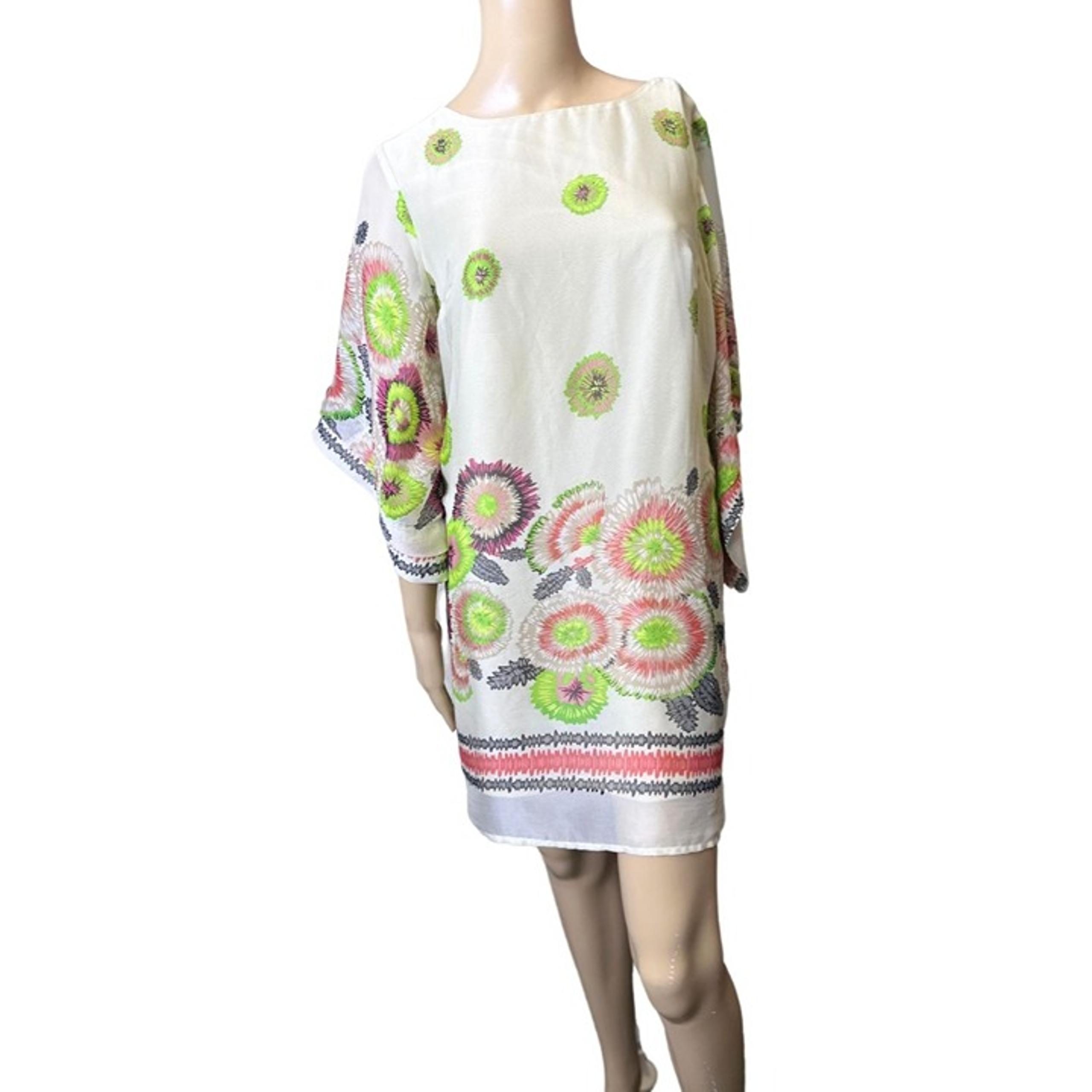 Ark & Co Floral Midi Dress Cutout Back & Bell Sleeves Boho Chic Resort  Small
