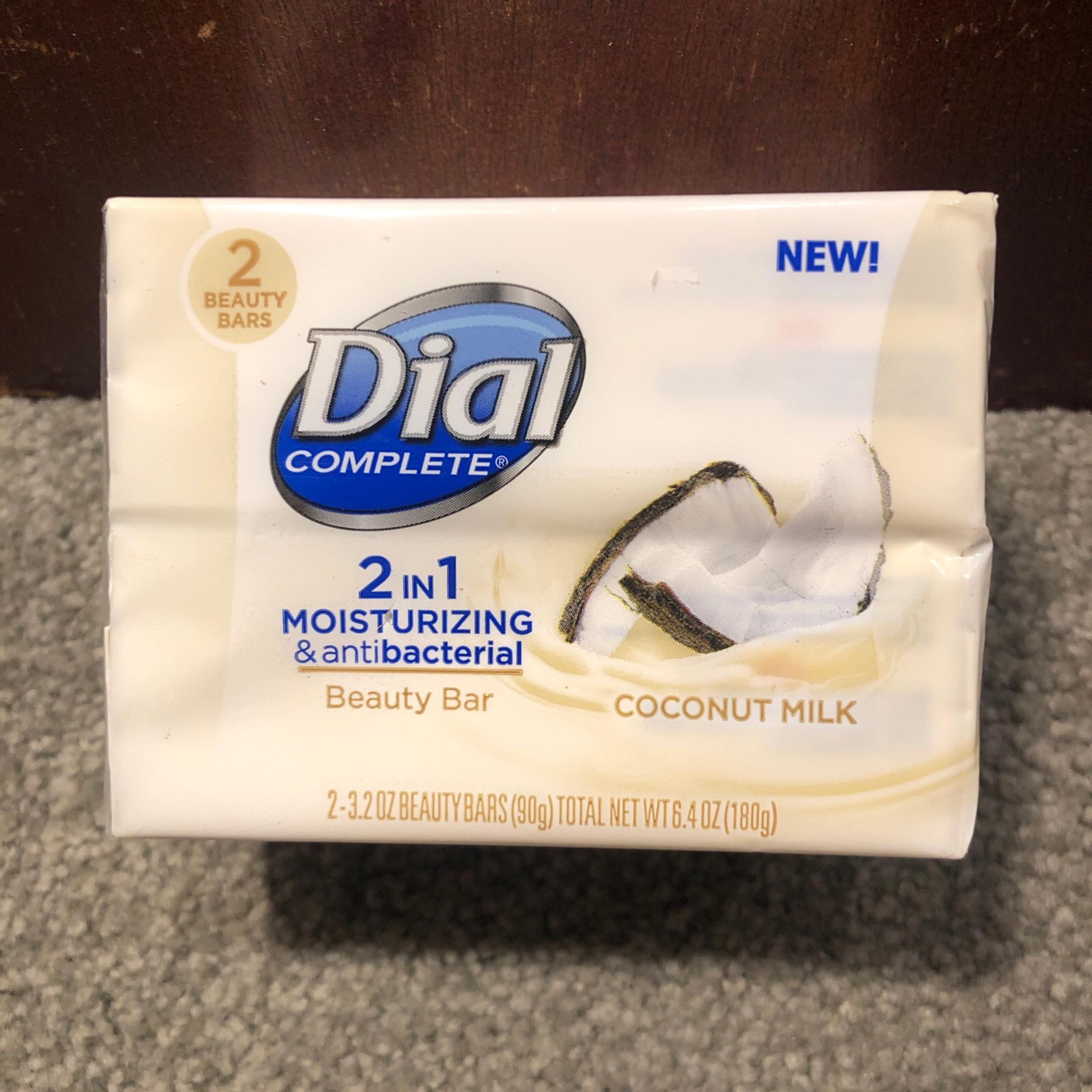 Dial Complete COCONUT MILK 2 in 1 Moisturizing & Antibacterial Beauty Bar 2-Pack
