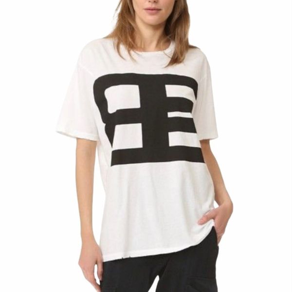 BAJA EAST Pearl Logo TShirt White w Black Oversized Fit