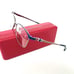 New CAROLINA HERRERA Frames Silver Blue Eyeglasses VHE114K 02A48 51-16-135