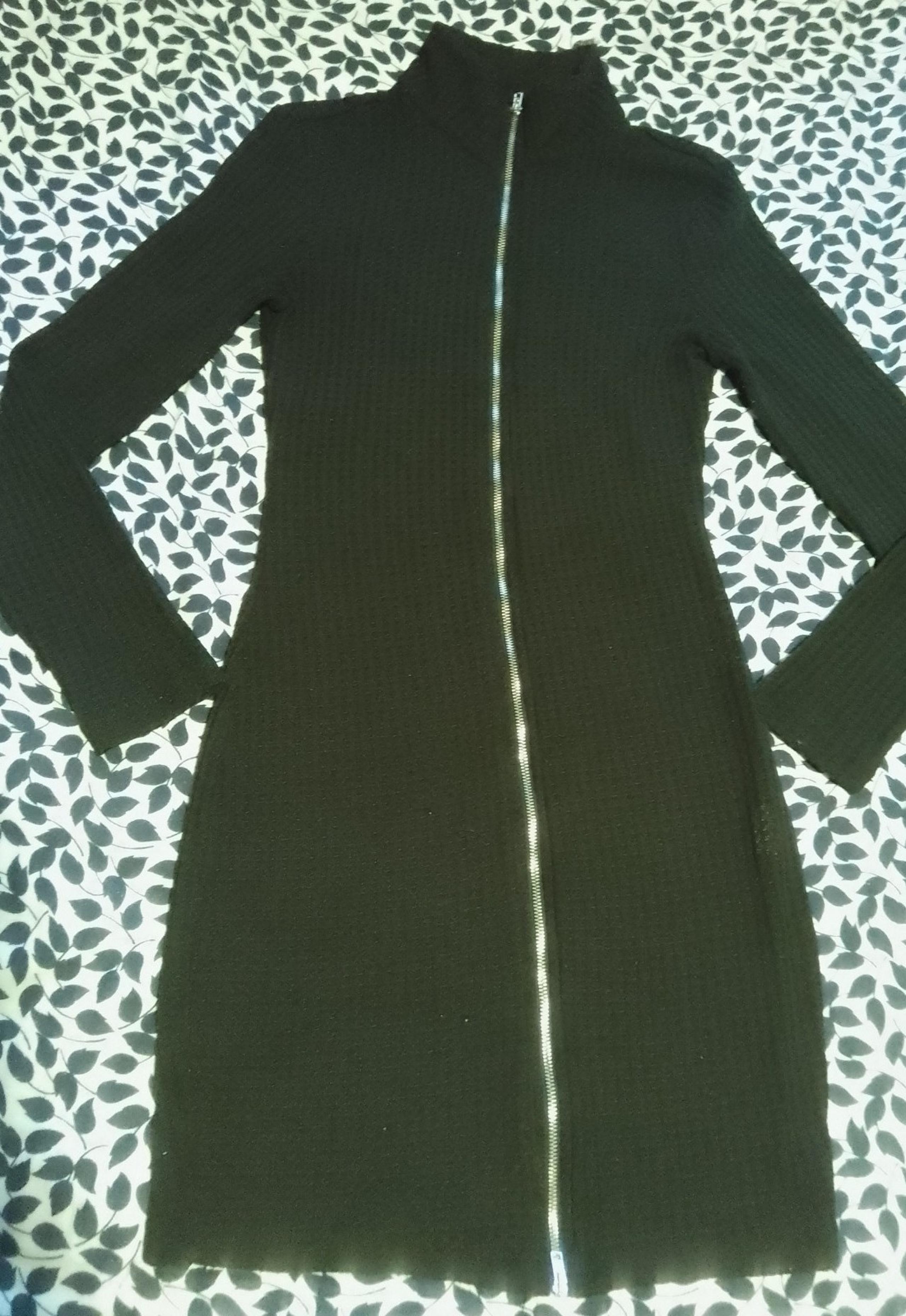 SHEIN Little Black Zip-Up Dress