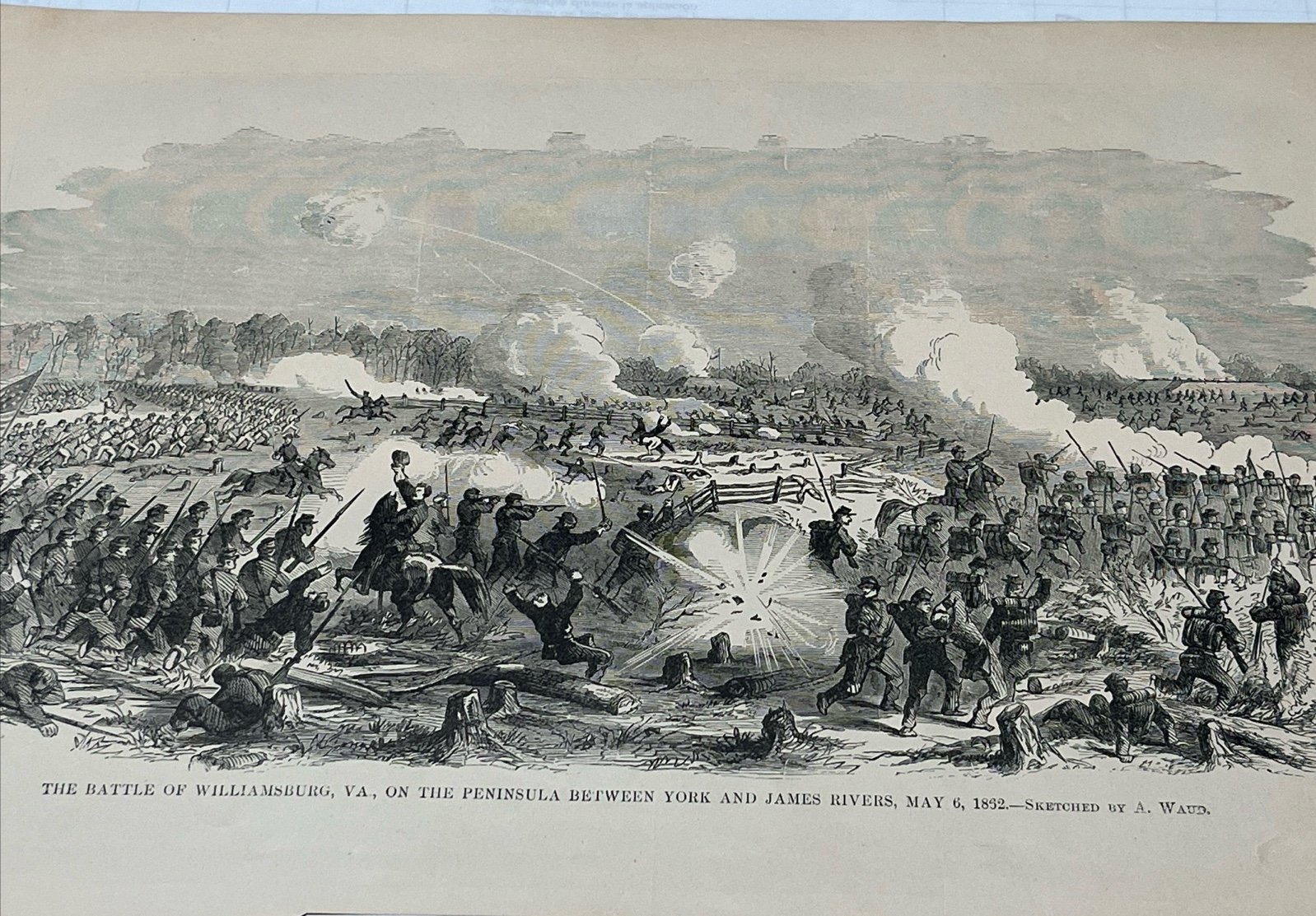 Battle Of Williamsburg VA, 1862 Pictorial Battles of The Civil War 16x11’’