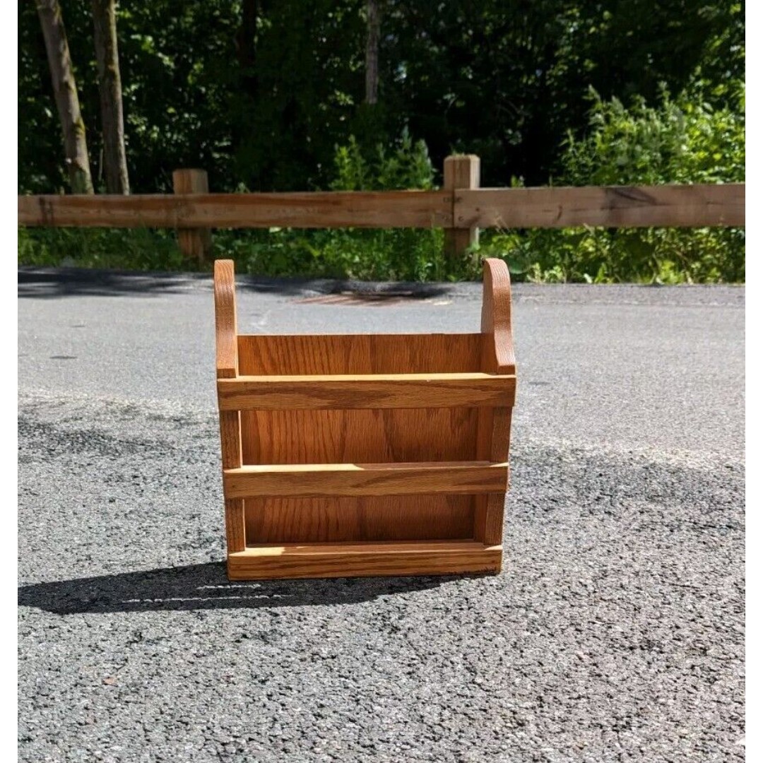 MCM Wood Magazine Mail Letter Paper Rack
