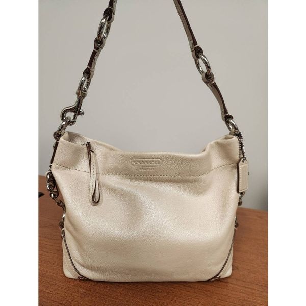 Coach Carley Metallic Shimmer Hobo Bag EUC