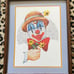 Vintage clown painting