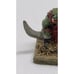 Sword wielding orc warlord with shield on stone slate spare game piece home deco