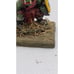 Sword wielding orc warlord with shield on stone slate spare game piece home deco