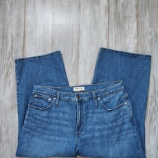 Madewell The Perfect Vintage Wide Leg Crop Jean Med Wash Size 33 Petite