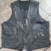 Mens Black Leather 2xl to 3xl Vest