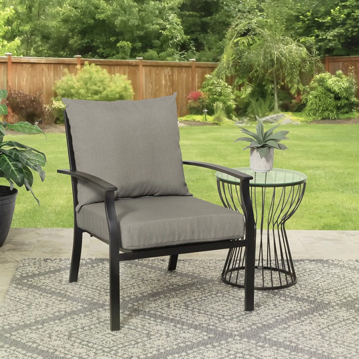 45 x 22.75 Solid Tan Rectangle Outdoor 2-Piece Deep Seat Cushion Grayson Tan