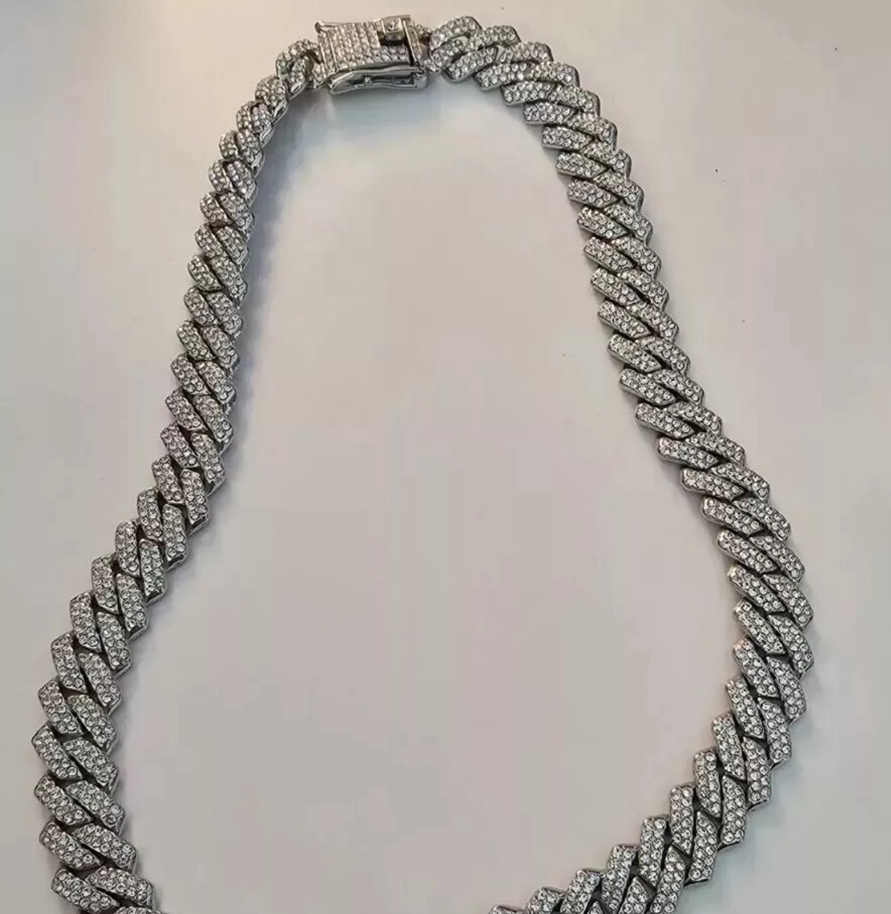 14K Gold Plated Iced Out Cuban Chain 20 inches