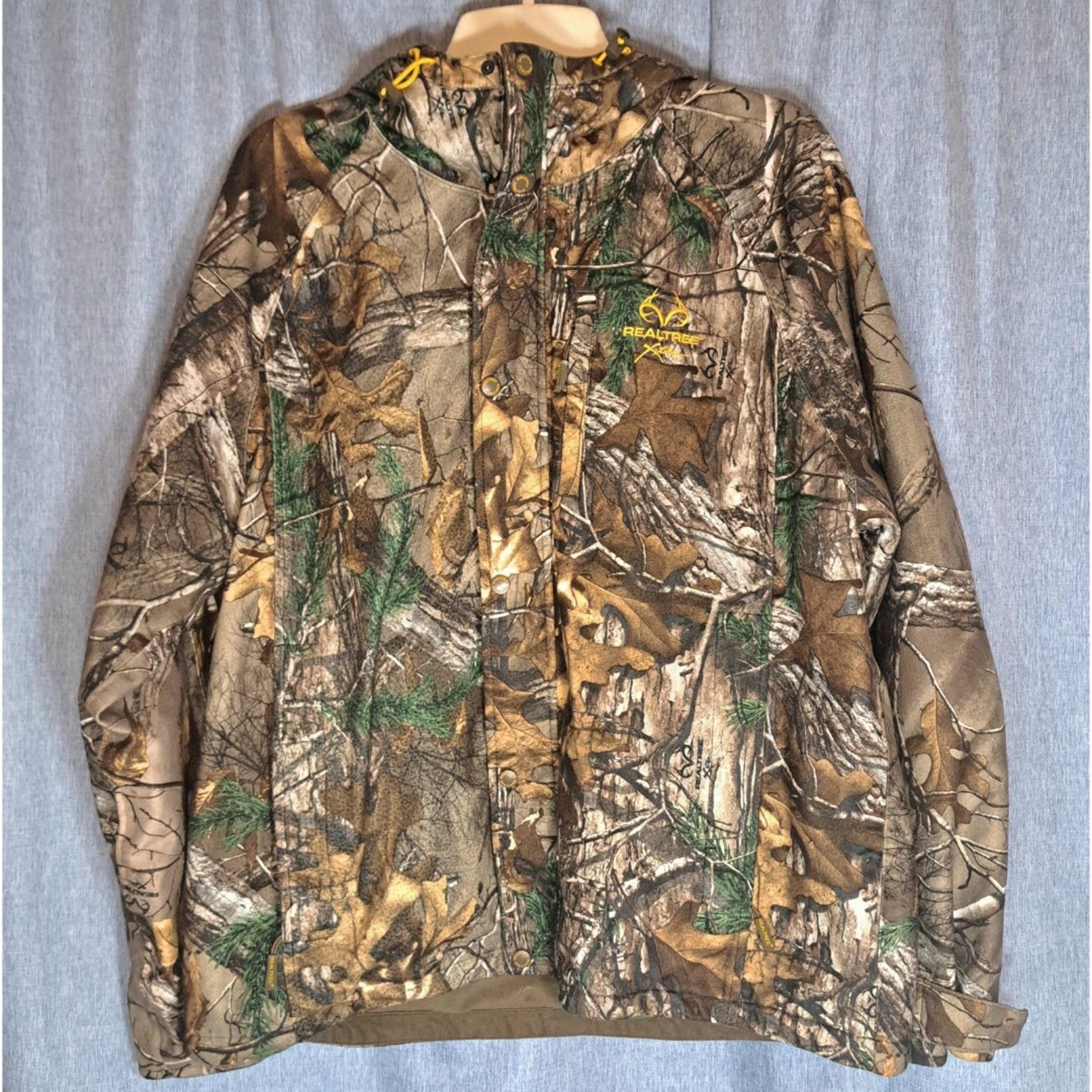 Realtree Jacket Men’s Large Camo Scent Control Microban Quiet Hunting Hooded L