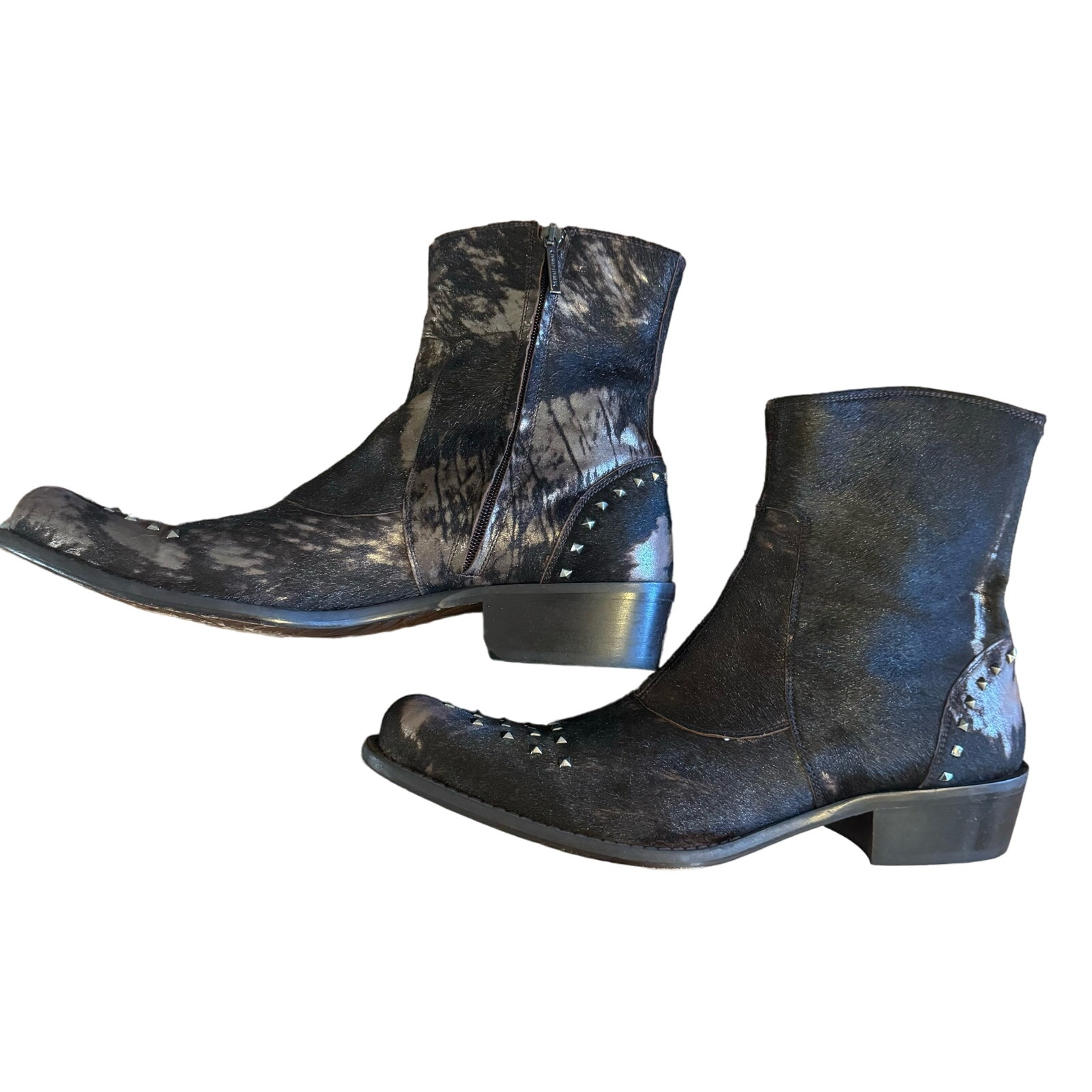 Donald J. Pliner Western Couture Collection Men's Calf Hair Studded Boots 9.5