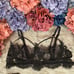 3 Pcs Black Lace Bra Panty Garter Belt Lingerie Set
