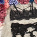 3 Pcs Black Lace Bra Panty Garter Belt Lingerie Set