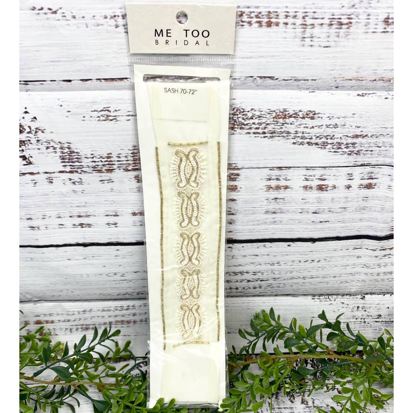Vintage New Me Too Bridal Embroidered Embellished Sash 70-72inch