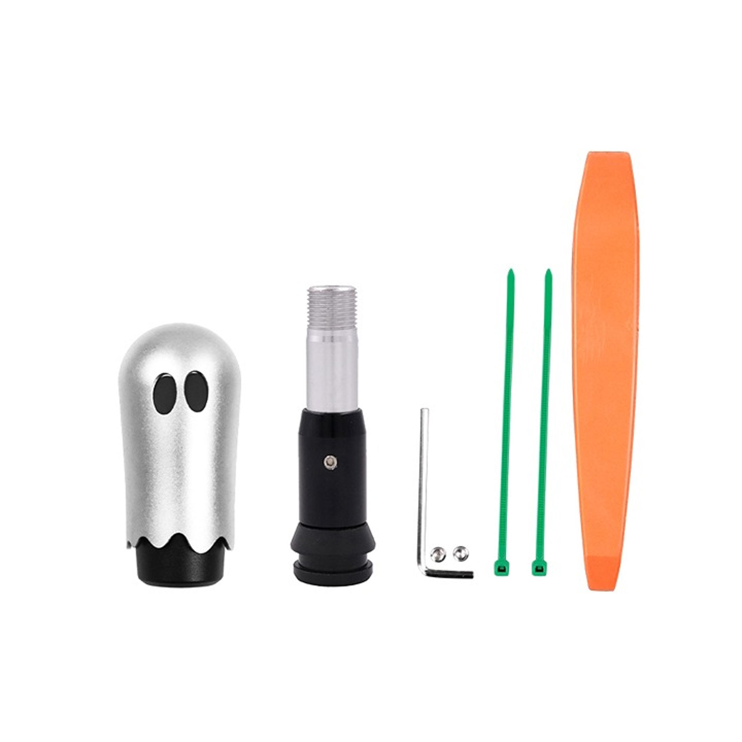 New Universal Ghost Aluminum Silver Automatic Gear Shift Knob Shifter Lever Head