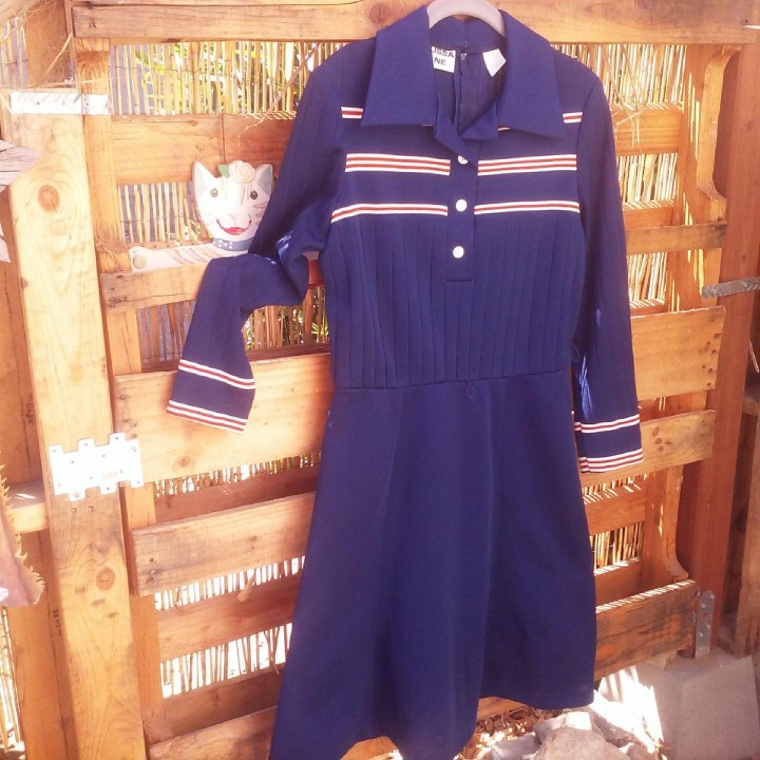 70s Melissa Lane Shirt Dress Sz-M Sporty