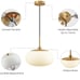 12” Single Opal Glass Pendant Light (Antique Brass Finish)