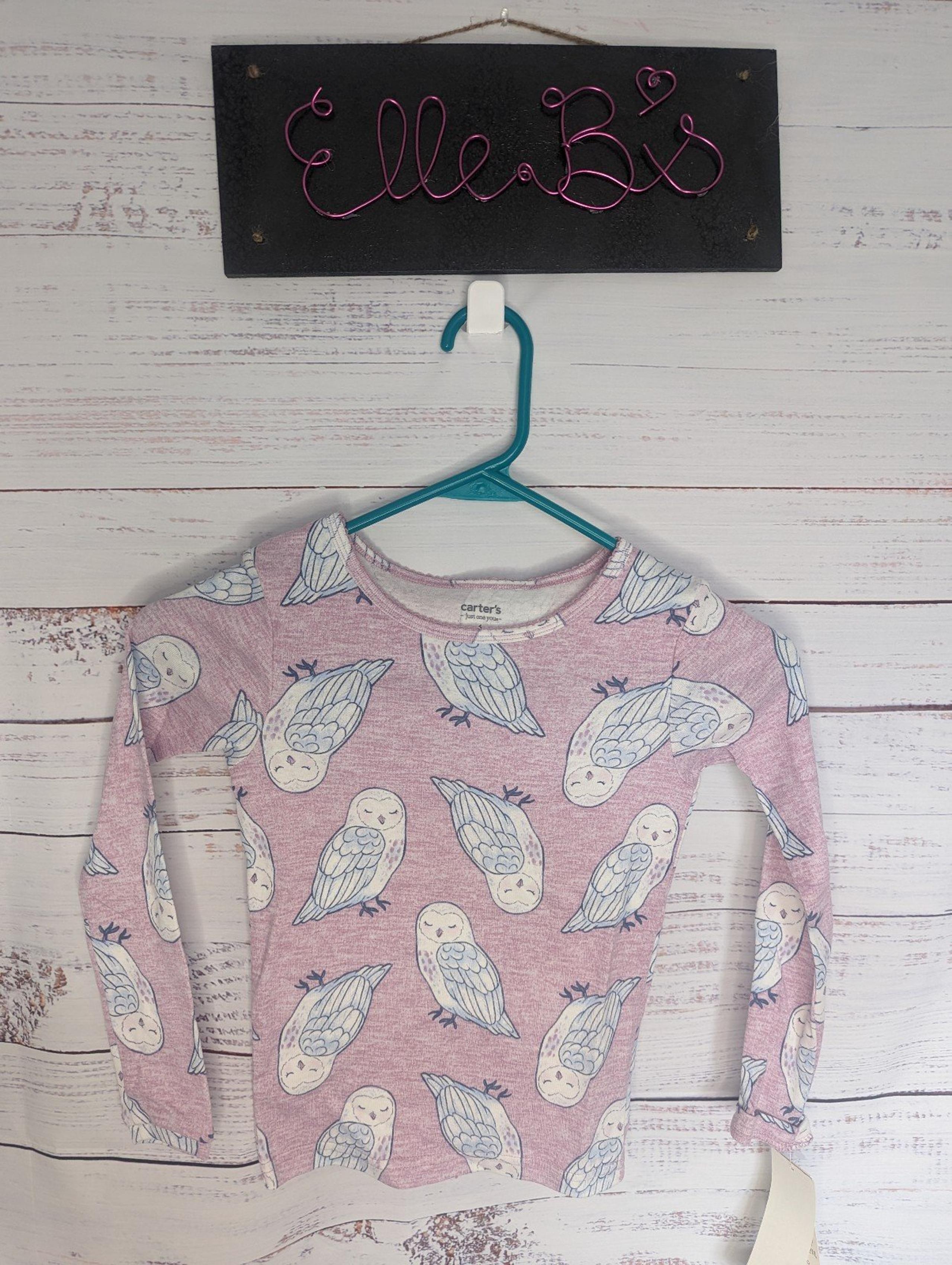 NWT Carter's Long Sleeve Owl Pajama Top 6
