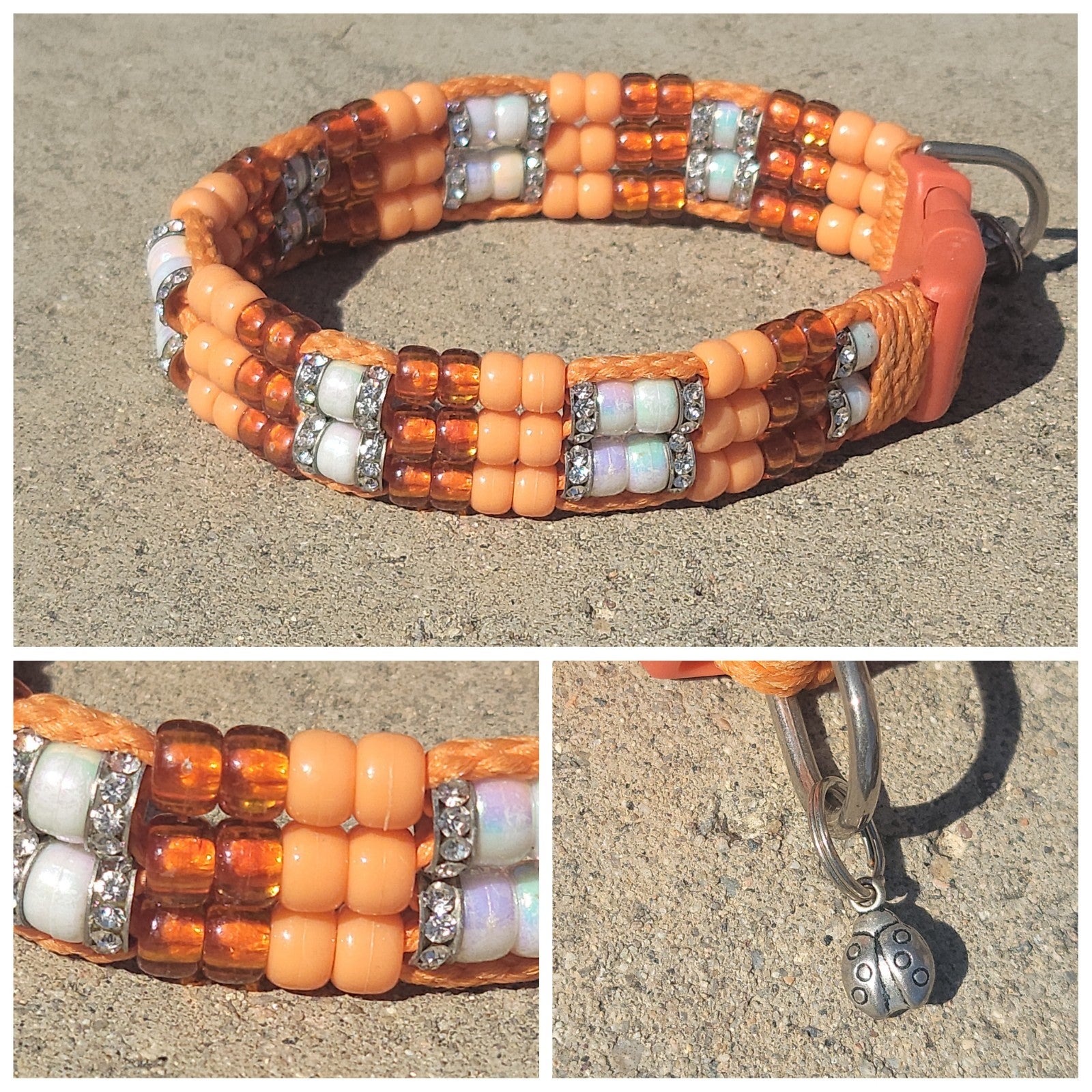 Custom Handmade Beaded Bling Dog Collar