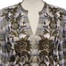 Johnny Was Workshop Blouse Womens Sz S Green Plaid Embroidered Floral Button Top