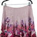 Vintage 90s Skirt 8 Maroon Floral Silk Drop Waist Pleated Full Formal Glam