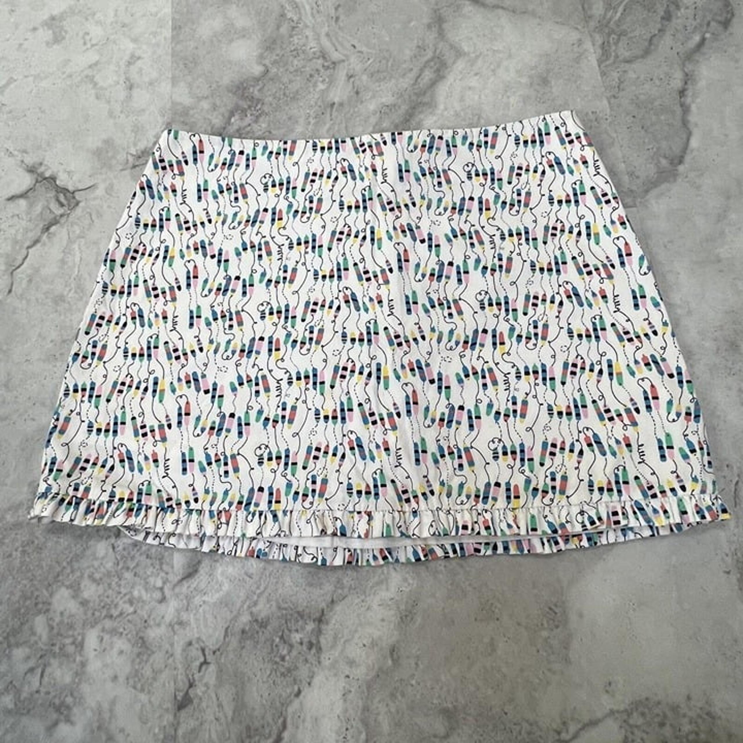 Lilly Pulitzer Women’s Callie Mini Skirt Size 2 Resort White Oh Buoy! Print