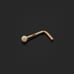 Solid 14kt gold white opal Nose Piercing