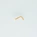 Solid 14kt gold white opal Nose Piercing