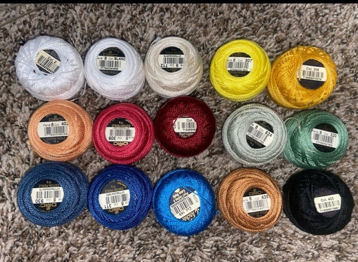 New DMC Cotton perle Thread Ball embroidery floss