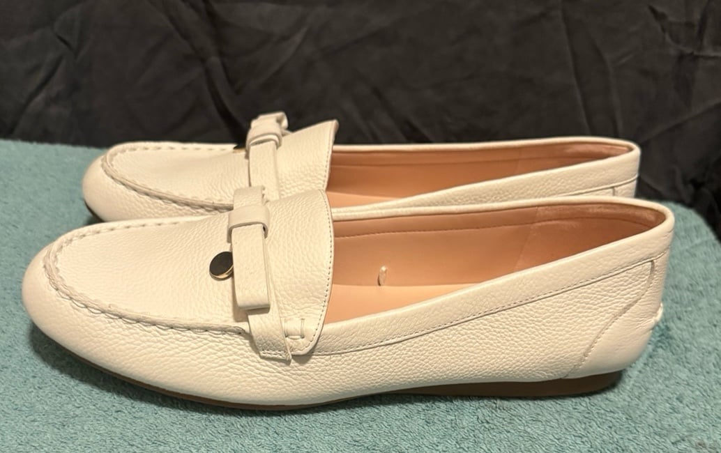 Kate Spade Women’s Desi Leather Bow Loafers Size 10 Flats NWOB