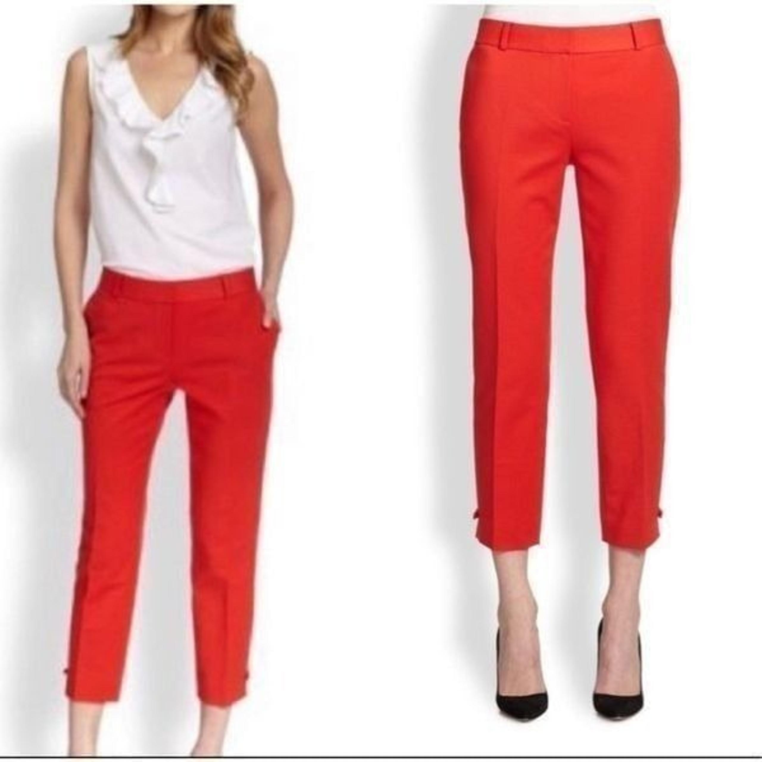 KATE SPADE Jackie Crop Pant Red Size 2 Red EUC