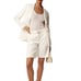 J. Crew Pleated 9 trouser short with belt in linen blend in Ivory NWT