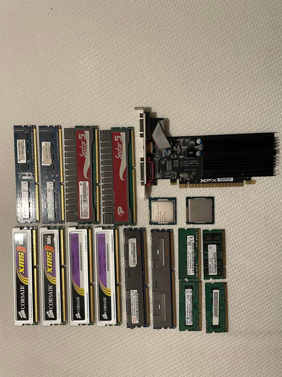 Desktop Computer Components: CPU, RAM, Video Card.