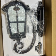 LONEDRUID Dusk to Dawn Sensor Outdoor Wall Light Fixtures Black Roman 17.71 H Ex