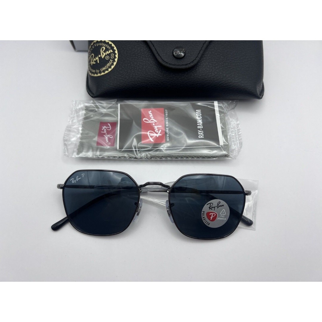 Ray Ban Jim RB3694 Polarized Sunglasses Dark Blue Gradient 53mm New Authentic