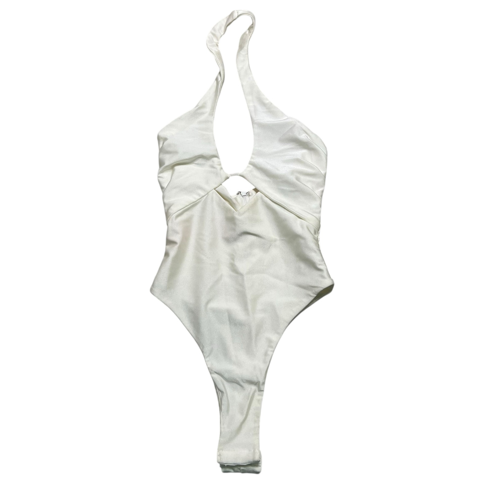 Tiger Mist Lilibeth White Satin Bodysuit (NWT) - size XS