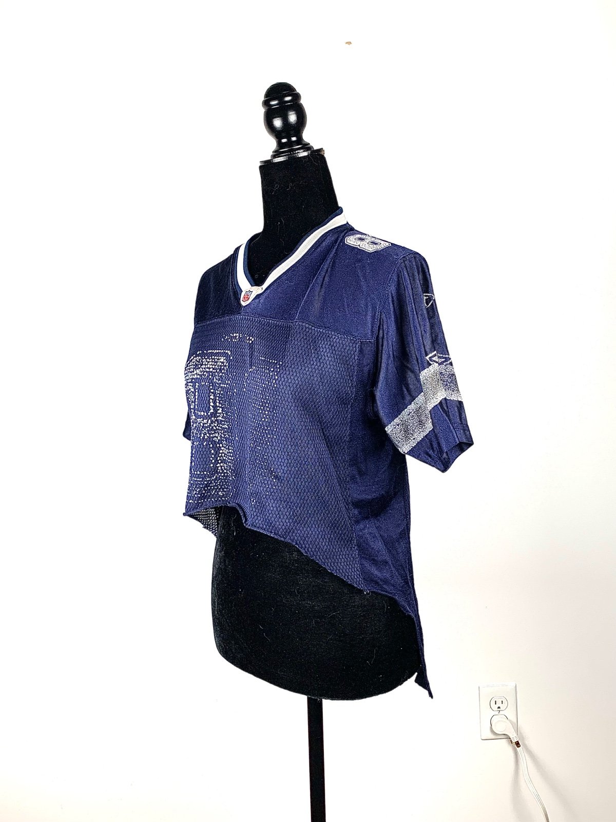 Women’s NFL Dallas Cowboys Terrell Owens High/Low Crop Top Football Jersey, SML
