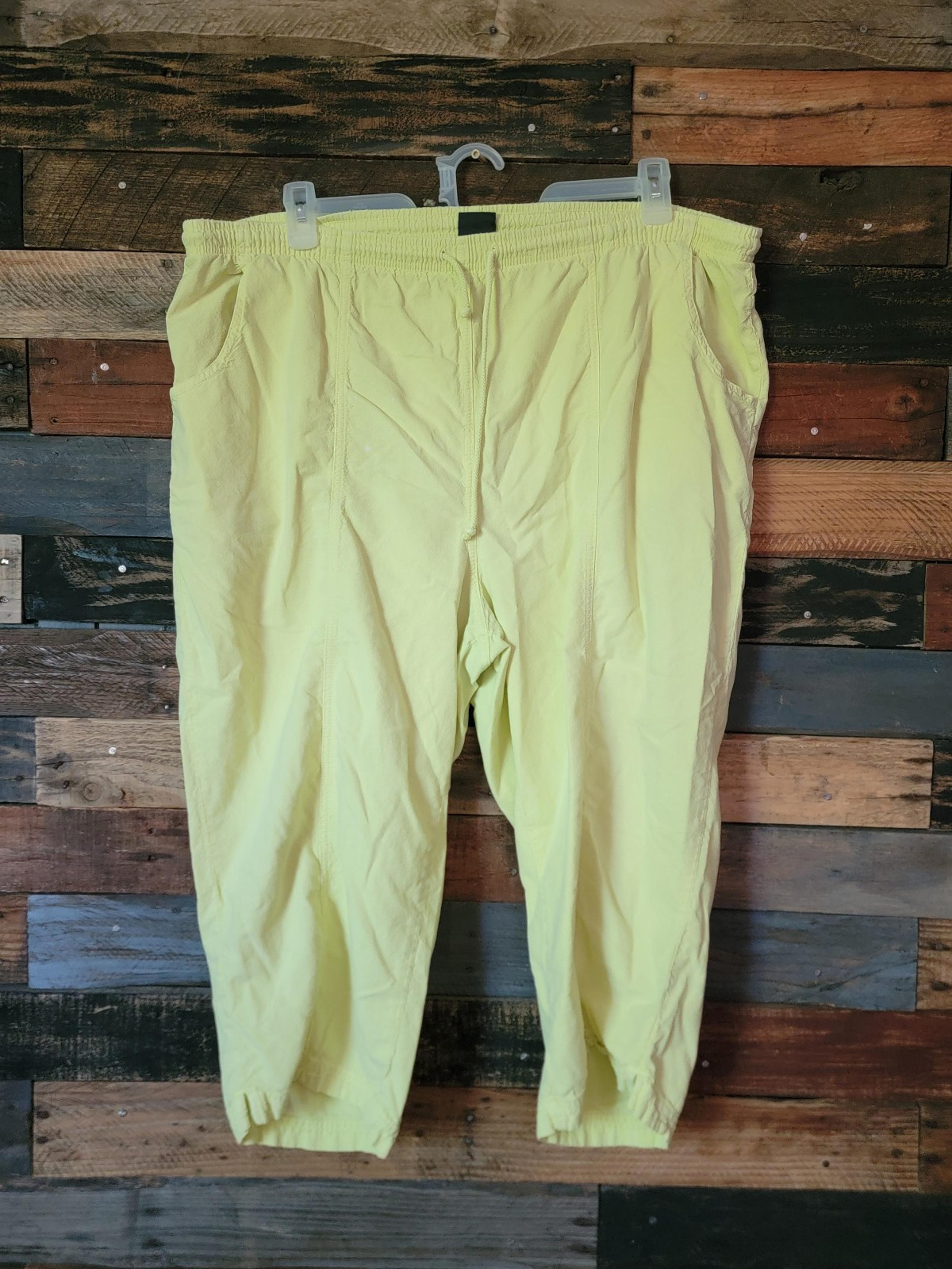 Women’s soft stretchy size 2x capris erika yellow