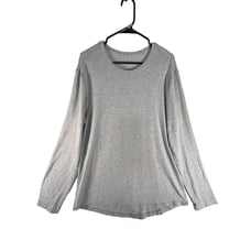 Lululemon Men’s Seamless Wool-Blend Long Sleeve Shirt Heathered Vapor, Size: XL