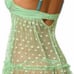 New Green Dotted Babydoll Lingere And Matching G-String Panties Size S