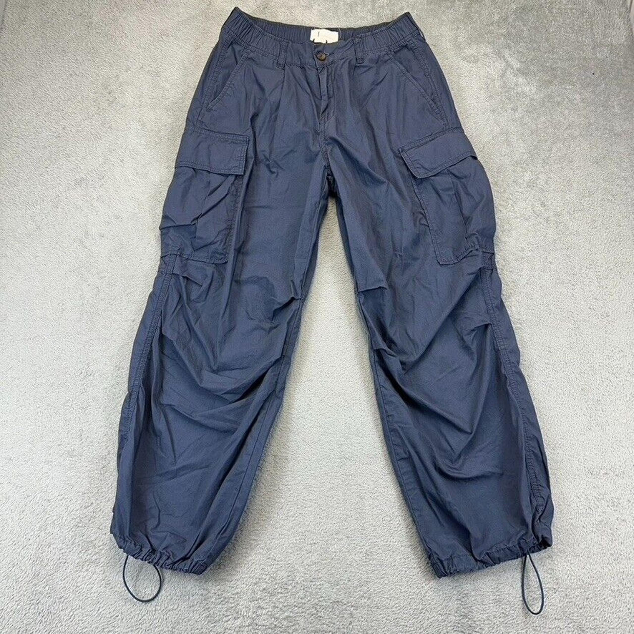 Anthropologie Parachute Cargo Pants Blue Boho Artsy Gorpcore Utility Womens 26